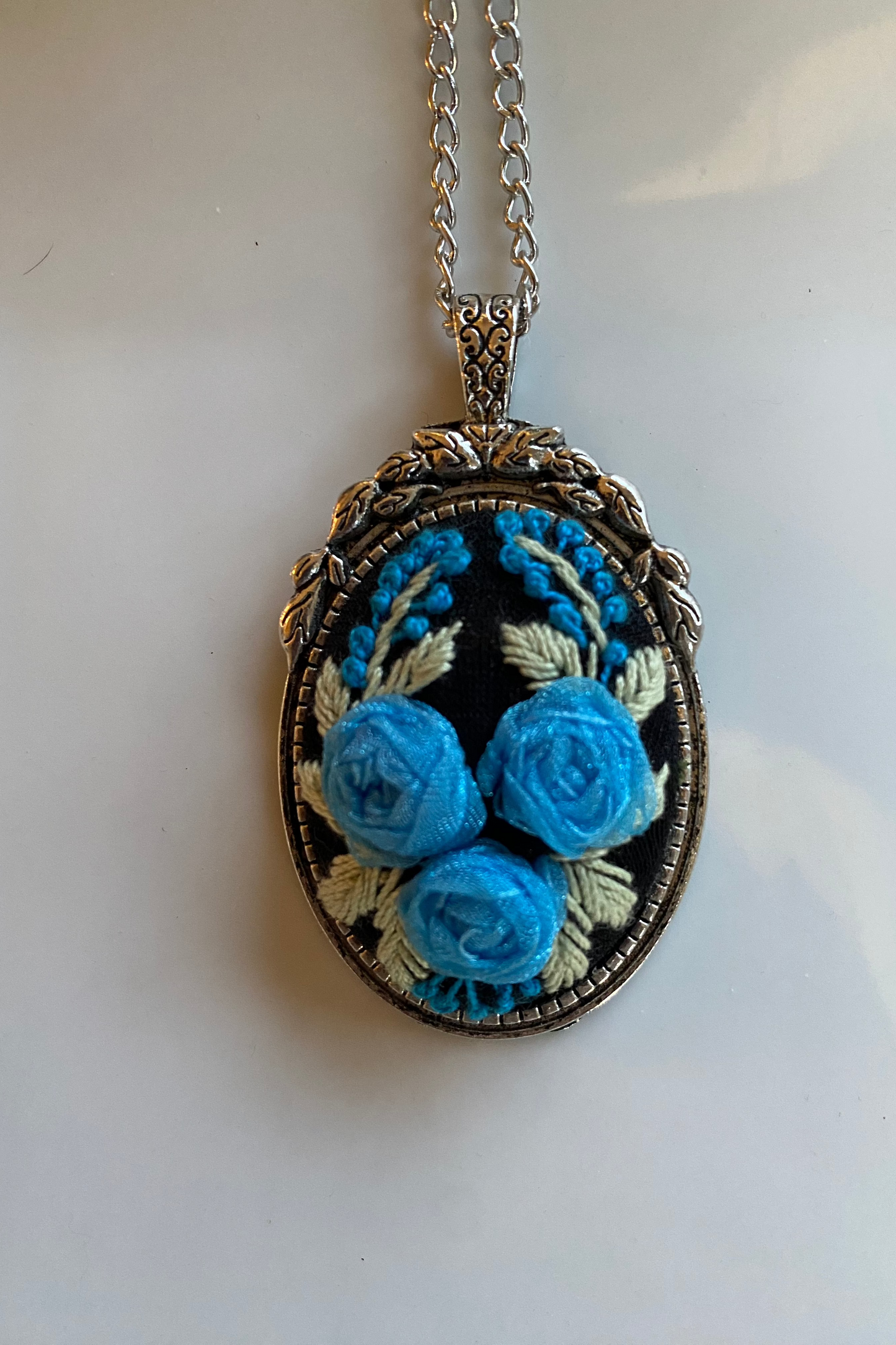 Kosovo Hand Embroidered Necklace - Turquoise