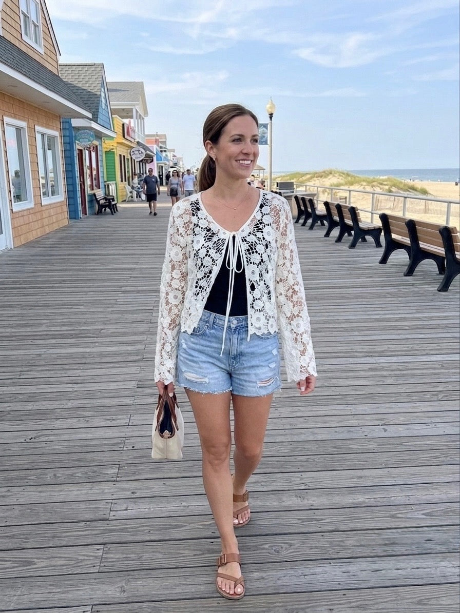 Crochet Cardigan - White