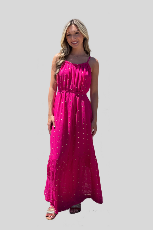 Gold Sequin Maxi Dress