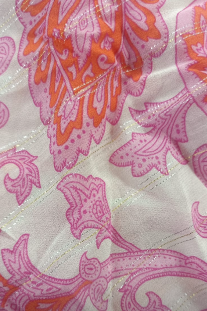 Nikki Slip Dress - Pink Paisley with Shimmer