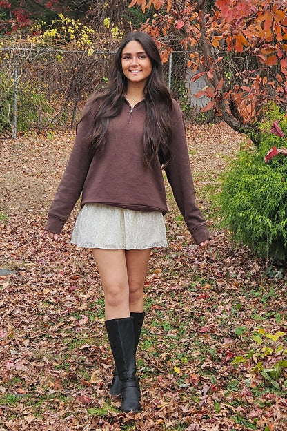 Ivory Sequin Mini Skirt