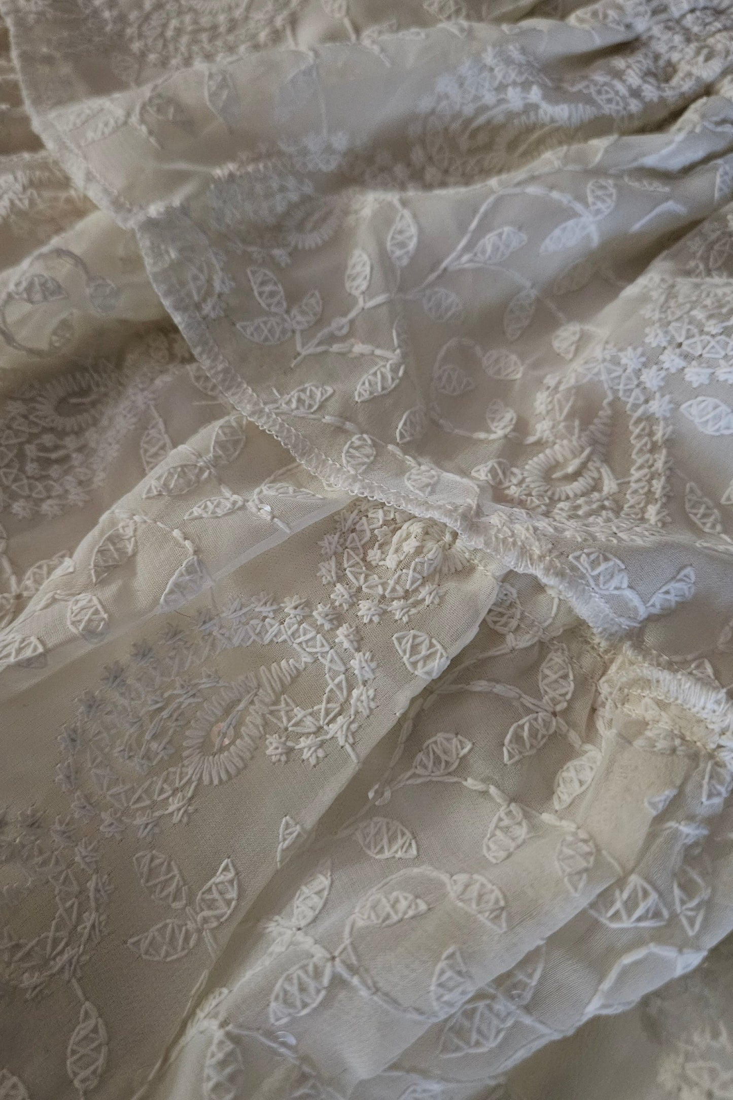 Ivory Sequin Mini Skirt