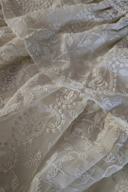 Ivory Sequin Mini Skirt