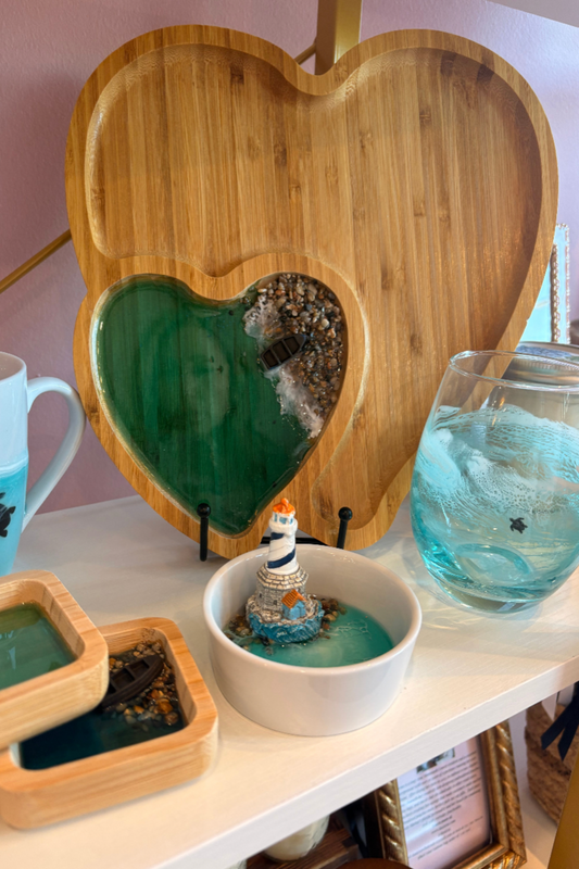 Let Love Resinate Heart Platter