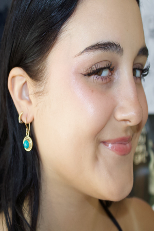Brass and Turquoise Earrings