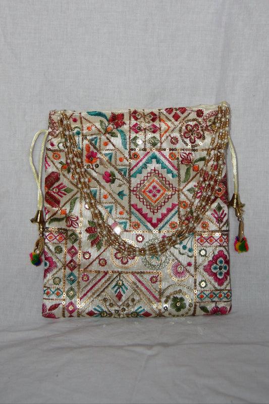 Bejeweled Potli Bag - Multicolor