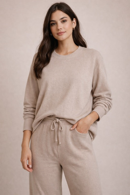 Comfy Cozy Top - Sandy Rose