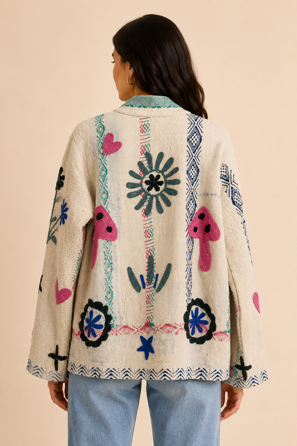 Emmy Embroidered Kantha Jacket