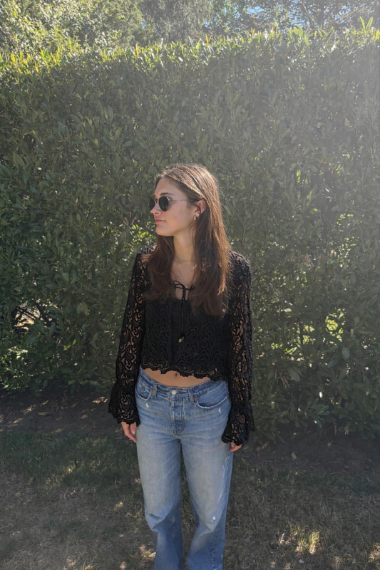 Crochet Cardigan - Black